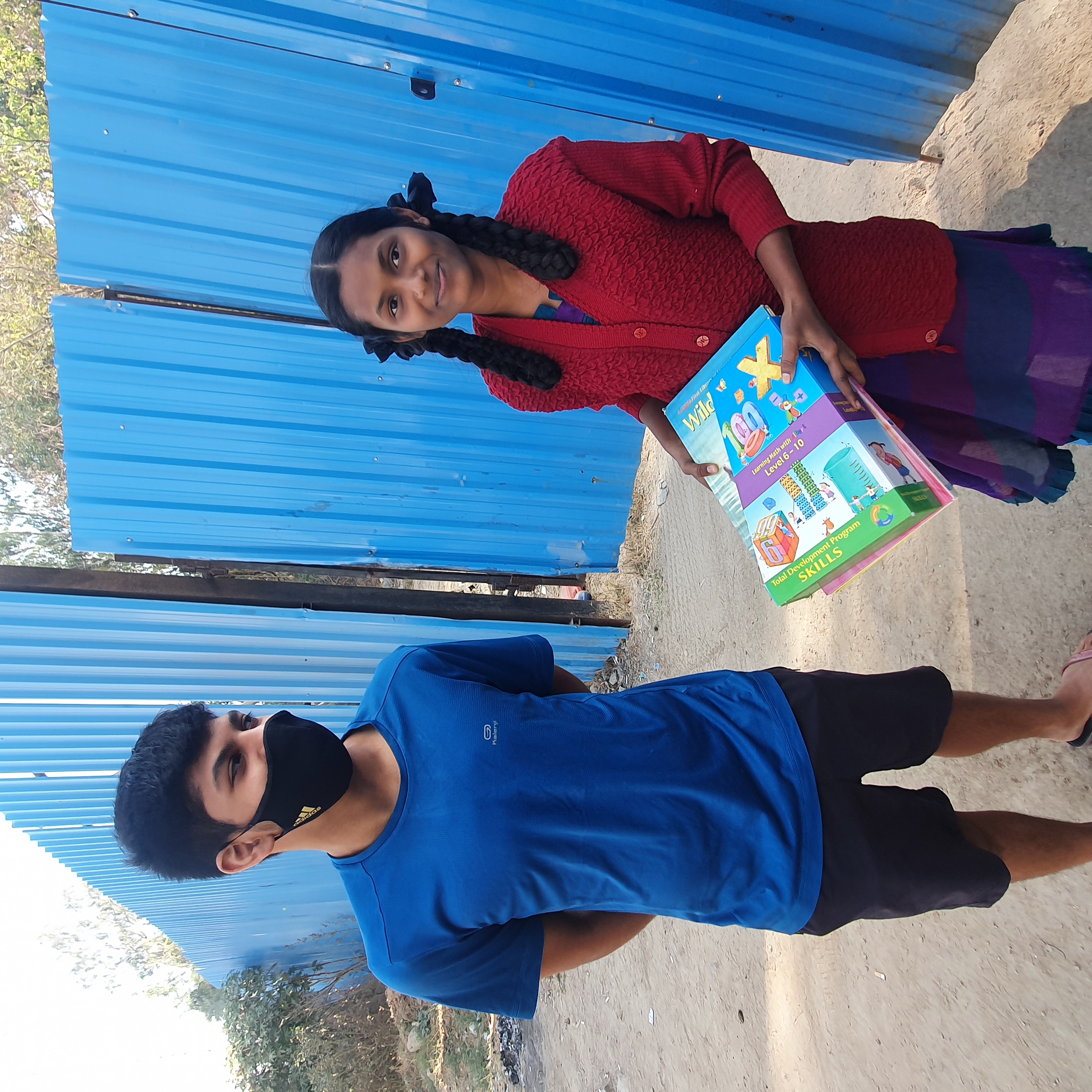 Sharing books moment